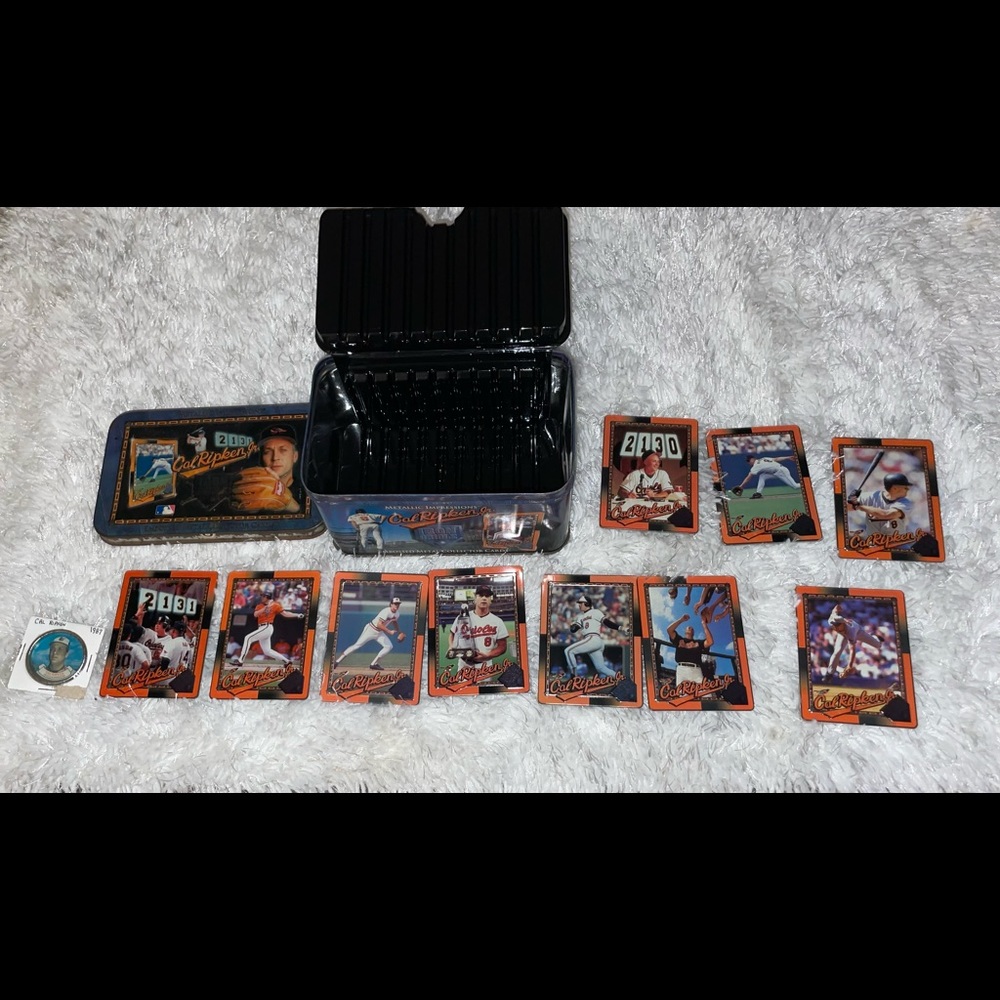 Vintage Metallic Embossed Cal Ripken Baseball Cards